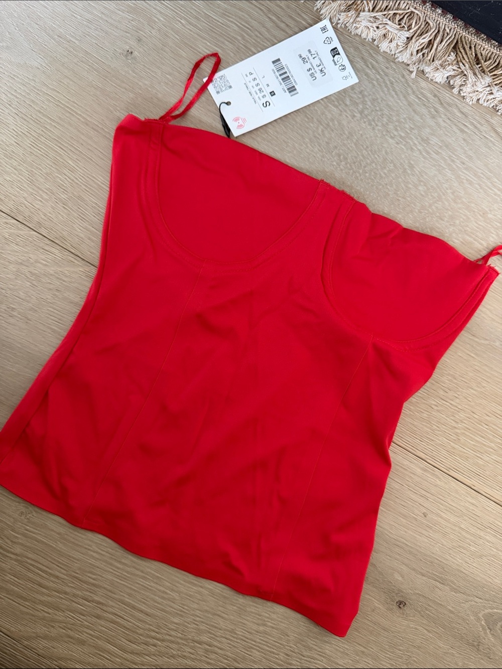 Zara red tube top